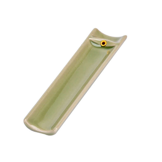 Zen Curve Ceramic Incense Holder – Handcrafted in Earth Tones
