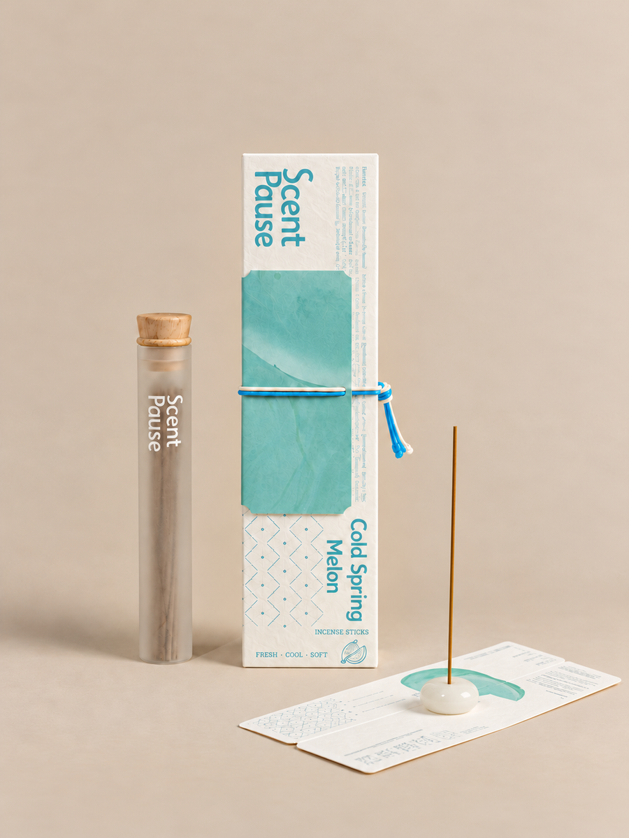 Cold Spring Melon incense in its original packaging