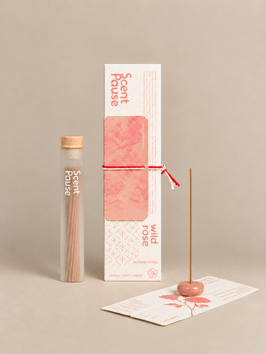Wild Rose Path incense in its original packaging