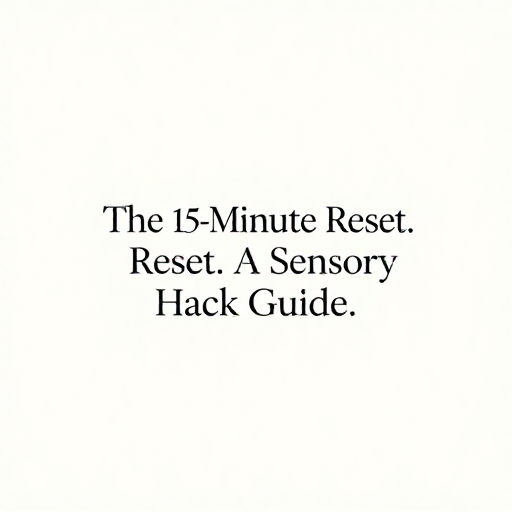 The 15-Minute Reset. A Sensory Hack Guide.