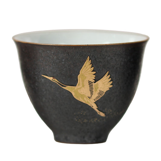 Ancient Moon Tea Cup – Flying Crane Design