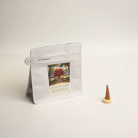 Sandalwood Incense Cones | Premium Natural Aroma for Relaxation - 20 Per Bag