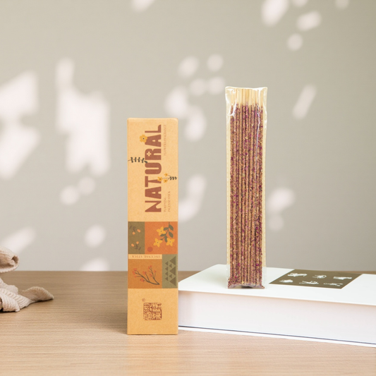 Rose Floral Incense Sticks – 40pcs with Pinewood Holder | Natural Handcrafted