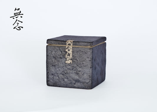 Volcanic Stone Ceramic Incense Burner – Minimalist Zen Cube
